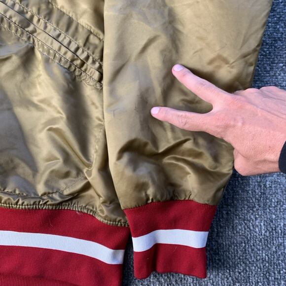 Vtg Wilson San Francisco 49ers Satin Bomber Jacket NFL Made In USA - Men’s 38 - Picture 8 of 16